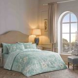 Linens Seine Pamuk Saten Çift Kişilik Nevresim Takımı Turkuaz - 200 x 220 cm