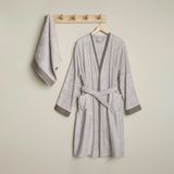 Linens Tesso Bambu S/M Bornoz Seti Stone