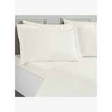 Linens White Collection Asper Uc Pamuk Brode Çift Kişilik Nevresim Takımı Beyaz