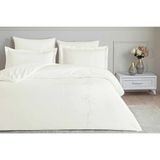 Linens White Collection Magnela UC Pamuk Brode Çift Kişilik Nevresim Takımı Beyaz