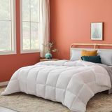 LINENSPA Dört Mevsim Beyaz Kuş Tüyü Alternatif Kapitone Yorgan - Köşe Yorgan Sekmeleri - Hipoalerjenik - Peluş Mikrofiber Dolgu - Makinede Yıkanabilir - Nevresim Takımı veya Tek Başına Yorgan - İkiz