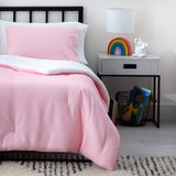 LINENSPA Dört Mevsim Hipoalerjenik Kuş Tüyü Alternatif Mikrofiber Yorgan, İkiz XL, Pembe