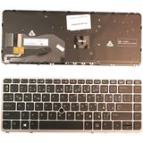 LineOn Hp Elitebook 840 G1 Laptop Klavye Işıklı Trackp Gri Çerçeve