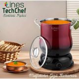 Lines 10 Lt Kırmızı Techcehef Elektrikli Çok Amaçlı Pişirici Metal