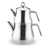 Lines Naz Çelik Çaydanlık Takımı Metal Kulp (aile Boy)