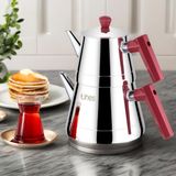 Lines Piramit Soft Kulp Paslanmaz Çelik Çaydanlık - Aile Boy