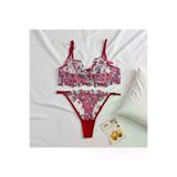 Lingerie A136 Büyük Beden Dantelli İç Çamaşır Takımı Dantelli Sütyen Büyük Beden Tanga Set Plus Size