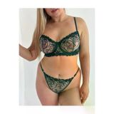 Lingerie A136 Büyük Beden Dantelli Sütyen Tanga Takımı İç Çamaşır Büyük Beden Fantezi Giyim