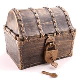 Lingway Toys Çocuk Korsan Hazine Sandığı Büyük Boy Öğretmenin Favori Hazineleri Koleksiyonu Sadece 2 Kilit ve Anahtar Seti ile Saklama Kutusu (Vintage Bronz Kaplama, 6,3 x 4,8 x 5,2 cm)