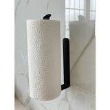 Linia Home Metal Kağıt Havluluk Havlu Askısı Tutucu Duvara Bantla Monte Dolaba Asılabilir BOYUT: 7*3*26,5 CM - Siyah
