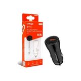 Linkage IPhone Uyumlu 38W/6A Araç Çakmaklık Hızlı Şarj Aleti Type-C ve USB Girişli Lightning To Type-C Kablo - Siyah