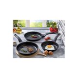 LinkaHome 3'lü Döküm Yanmaz Yapışmaz Granit Tava Seti 20 Cm 24 Cm 28 Cm