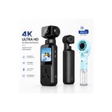 linkifun 4K Ultra HD Taşınabilir Vlog Aksiyon Kamerası 270° Döner Lens WiFi EIS + Hediye Mini El Fanı