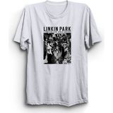 Linkin Park, Black White Poster, Rock Metal Müzik Grubu %100 Pamuk Tişört - Beyaz