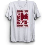 Linkin Park, Vrs-Dred, Rock Metal Müzik Baskılı, Unisex %100 Pamuk Tişört - Beyaz - XL