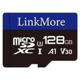 LinkMore XV13 128GB MicroSD Hafıza Kartı, MicroSDXC A1 UHS-I U3 V30 Sınıf 10, 95 MB/s'ye Kadar Okuma, 45 MB/s'ye Kadar Yazma, SD Adaptör Dahil