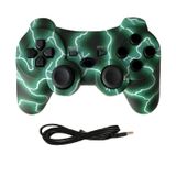 Linkshare wireless controller for ps3, double vibration bluetooth gamepad remote for playstation 3 with Charging Cord (electric green)