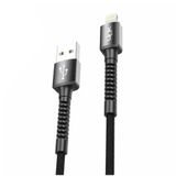 Linktech 3A 1 mt K550 Lightning-USB Metal Başlı Data Şarj Kablosu