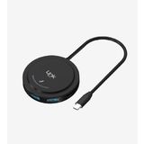 Linktech A200 Premium 7si1 Arada Kablosuz Şarj Pedi USB-C HUB ve Kart Okuyucu