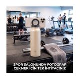 Linktech BL10 Magpro Manyetik Telefon Tutuculu Çelik Termos, 710 ml (24 Oz) Vakumlu Çift Katman Matara, Magsafe Uyumlu 360° Dönebilen Pipetli Kapak, 24 Saat Soğuk / 12 Saat Sıcak Tutucu (Beyaz) - Option-1 - 0 - Siyah