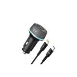 Linktech C435 55W Dual Pd30w + Qc25w Araç Şarj Aleti Type-C To Lightning Kablo Set