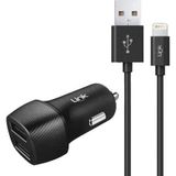 Linktech C492 2.4A 2x USB Araç Şarj Aleti ve Lightning USB Kablo Set