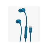 Linktech Ekstra Bass Kablolu Kulaklık , H74 Mavi Type-C Mikrofonlu Metal Kablolu Kulak İçi