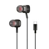 Linktech H16 Type-C Stereo Kulak içi Kablolu Kulaklık siyah