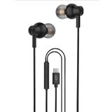 Linktech H72 Ekstra Bass Type-C Kablolu Kulak İçi Kulaklık siyah