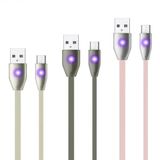 Linktech K484 Micro Usb Yassı Işıklı 1.2 mt Şarj ve Data Kablosu