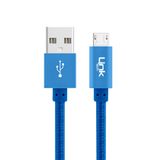 Linktech K542 Micro Usb Orgu Metal 30Cm Kisa Sarj Kablosu