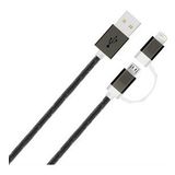 Linktech K555 2in1 Micro USB + iPhone 1.2 mt Şarj ve Data Kablosu