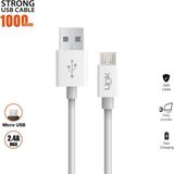 LinkTech K558 Strong Micro USB 2.4A 1000MM Şarj/senkronizasyon Kablosu - Beyaz
