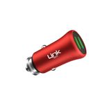 Linktech M580 Metal 2.4A Araç Içi Şarj Aleti Adaptör (Başlık) - Kırmızı