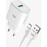 Linktech Micro USB Şarj Aleti - Beyaz - Telefon Hızlı Şarj Aleti - 12W Micro USB Kablolu Şarj Cihazı