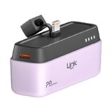 Linktech ML05 5000 Mah Lightning Dock Stant Hızlı Mini Powerbank - Mor