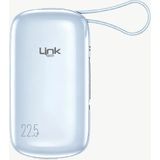 LinkTech MP11 Mini Type-C ve Lightning Şarj Kablolu 22.5W 9600MAH Hızlı Powerbank - Mavi