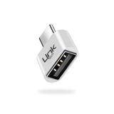 LinkTech O192 USB - Type-C Dönüştürücü OTG Metal Adaptör Silver-Gri