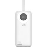 Linktech P223 30000 Mah 22.5W LED Ekranlı Type-C + Lightning Sabit Kablolu Powerbank - Beyaz