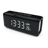 Linktech Q219 Saatli Siyah Bluetooth Hoparlör