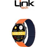 LinkTech S104 Premium Lt Watch 46MM Süper Amoled IP68 Suya Dayanıklı Akıllı Saat (Kvk Türkiye Garantili) - Turuncu