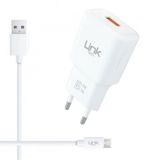 Linktech T440 Auto-ID 2.1A Şarj Aleti ve Micro USB Kablo Set