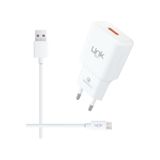 Linktech T441 12W 2.4A QC3.0 Hızlı Şarj Aleti ve Micro USB Kablo Set