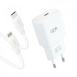 Linktech T447e Strong Eco 12W Type-C Sarj Aleti Ve Type-C To Lightning Kablo Set