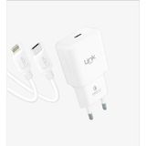 Linktech T456e Strong Eco Çevre Dostu 20W Type-C Lightning Kablolu Şarj Aleti