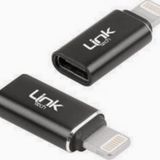 Linktech Type-c - Lightning Dönüştürücü Siyah Midi-o190