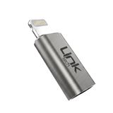 LinkTech Type-C to Lightning Dönüştürücü Adaptör, USB 3.1 Hızlı Şarj (3A) ve 5 Gbps Veri Aktarımı, iPhone ve iPad Uyumlu Kompakt Şarj Çevirici (Siyah)