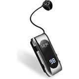 LinkTech V80 Gri Pro Makaralı Titreşimli Bluetooth Silikonsuz Kulaklık