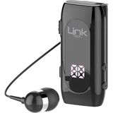 LinkTech V80 Makaralı Kulakiçi Bluetooth Kulaklık Siyah iOS ve Android Cihazlarla Uyumlu