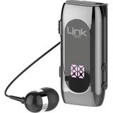 LinkTech V80 Makaralı Titreşimli Bluetooth Silikonlu Kulaklık - Gri